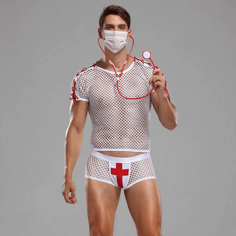 Men's Doctor Erotic Uniform / Mesh Erotic Cosplay Underwear - EVE's SECRETS