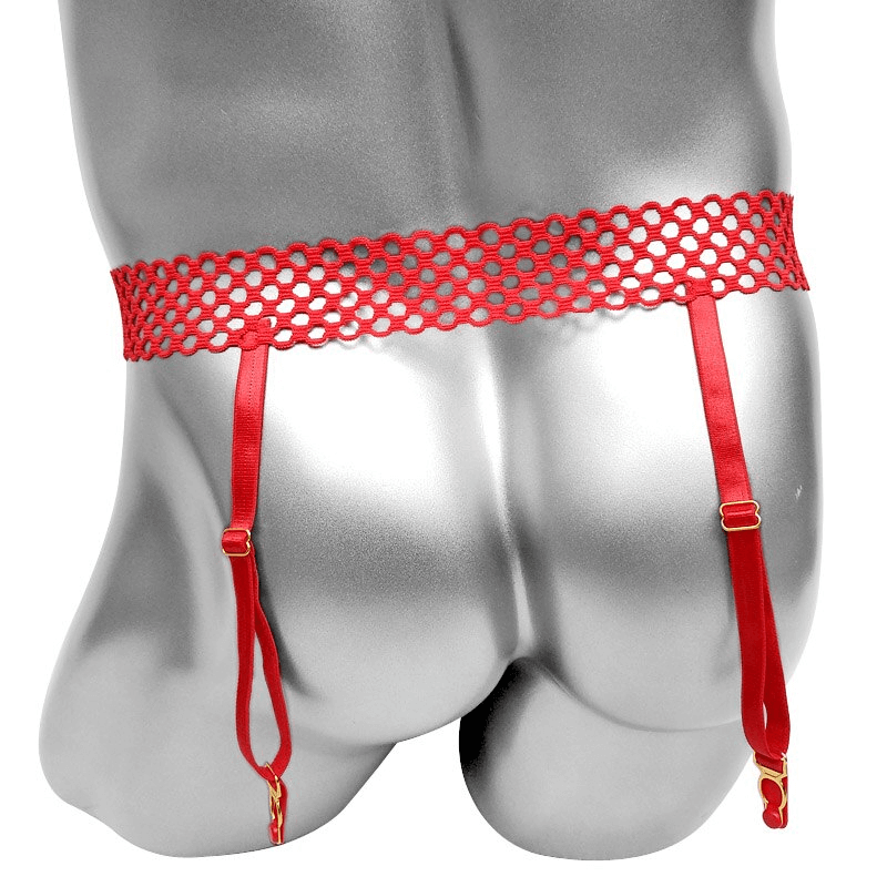 Men's Garter Belts / Sexy Lingerie with Floral Suspenders / Erotic Nightwear for Male - EVE's SECRETS