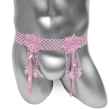 Men's Garter Belts / Sexy Lingerie with Floral Suspenders / Erotic Nightwear for Male - EVE's SECRETS