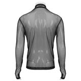 Men's Gothic Slim Fit Net Long Sleeve Top / Punk Black Mesh