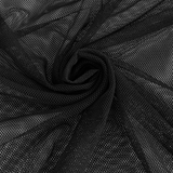 Men's Gothic Slim Fit Net Long Sleeve Top / Punk Black Mesh