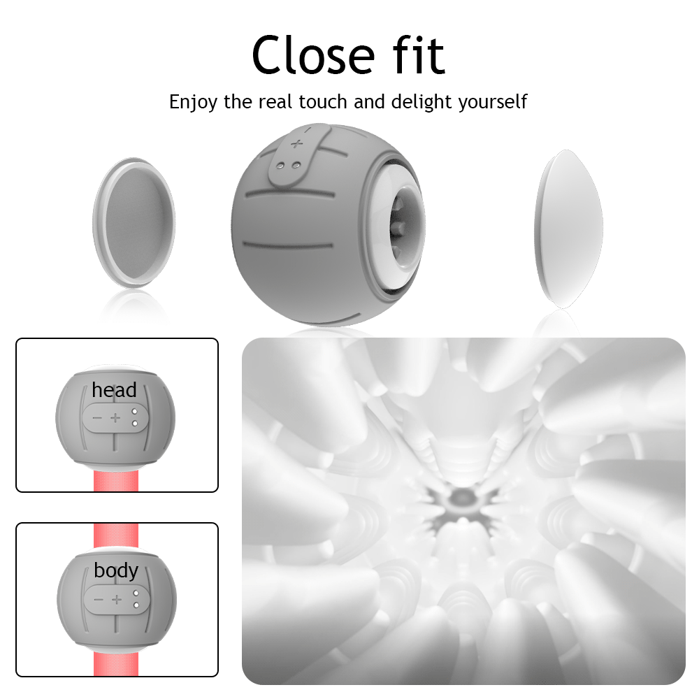Men's Gray Cup Maturbator / Male Silicone Penis Vibrators / Adult Sex Toys - EVE's SECRETS