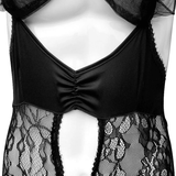 Men's Lace Lingerie Set / Erotic Sleepwear with Open Crotch / Sexy See-Through Bodysuit - EVE's SECRETS