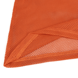 Men's Long Sleeves Mesh Top: Stylish Orange Transparency