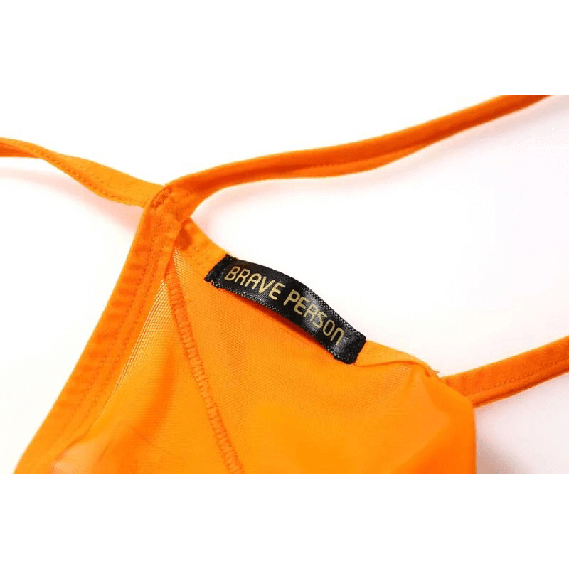 Men's Mesh Transparent Briefs / Low Rise G-Strings with Elastic Waistband / Male Sexy Underwear - EVE's SECRETS