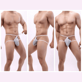 Men's Mesh Transparent Briefs / Low Rise G-Strings with Elastic Waistband / Male Sexy Underwear - EVE's SECRETS