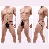 Men's Mesh Transparent Briefs / Low Rise G-Strings with Elastic Waistband / Male Sexy Underwear - EVE's SECRETS