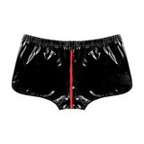Men's Pole Dance Clubwear Rave Shorts / Elastic Waistband Wet Look Zipper Crotch Short Pants - EVE's SECRETS