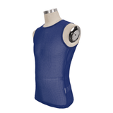 Men's Sleeveless Mesh Tank Top: Punk Round Neck Blue Top