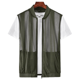 Men's See-Through Sleeveless Jacket / Sexy Lightweight Outdoor Zipper Vest / Male Outfits - EVE's SECRETS