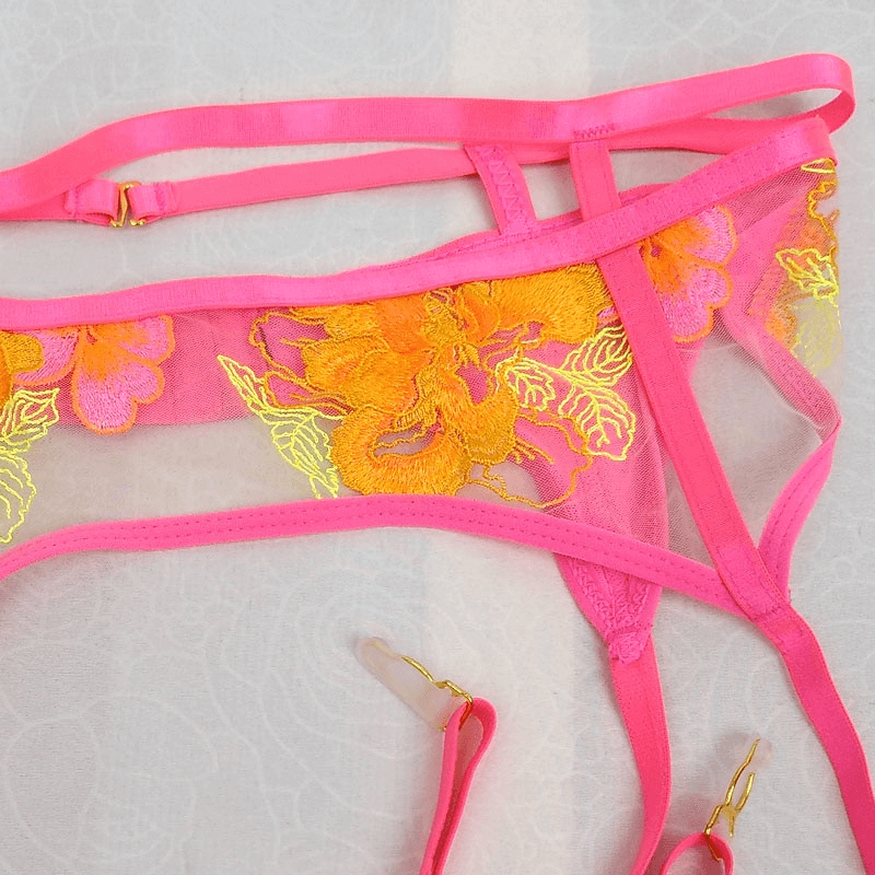 Men's Suspenders with Embroidery / Sexy See-Through Lingerie / Male Erotic Underwear - EVE's SECRETS