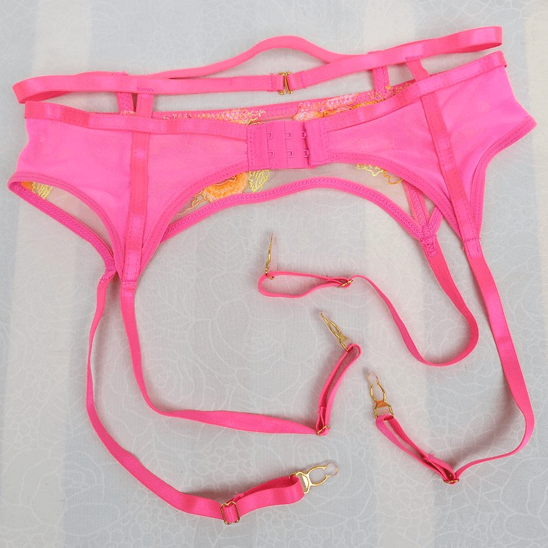 Men's Suspenders with Embroidery / Sexy See-Through Lingerie / Male Erotic Underwear - EVE's SECRETS