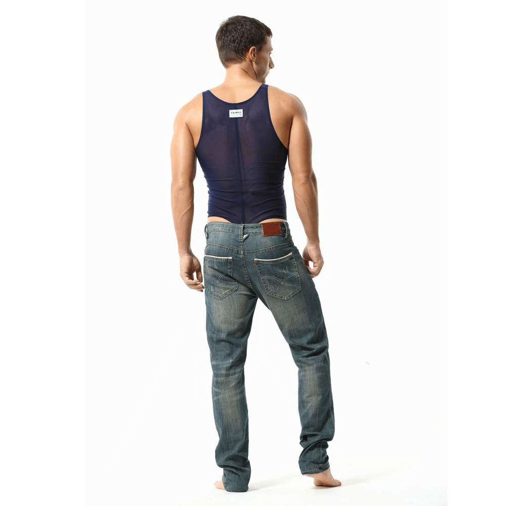 Men's Underwear / Sexy Mesh Bodysuit / Breathable Undershirt for Male - EVE's SECRETS