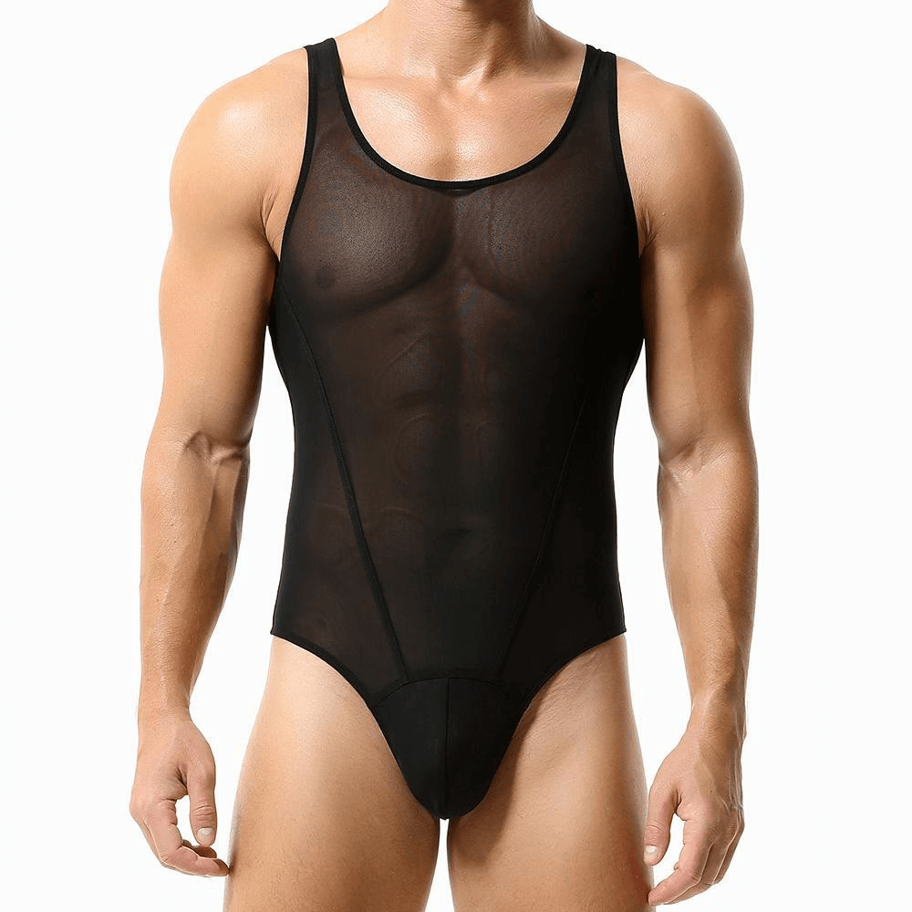 Men's Underwear / Sexy Mesh Bodysuit / Breathable Undershirt for Male - EVE's SECRETS
