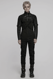 Mesh Cropped Jacket Featuring Chains and Buckle Accents
