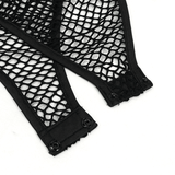 Mesh High Collar Bodysuit / Men's Sexy Bodysuit With Gloves