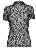 Mesh Skull Short-Sleeved Punk Women's T-Shirt