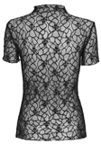 Mesh Skull Short-Sleeved Punk Women's T-Shirt