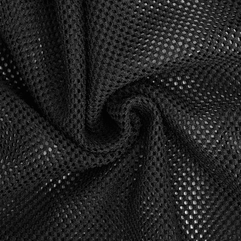 Mesh Sleeve Top: Skeleton Hands Design / Slim Black Fit