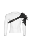 Metal-buckled Strap for Punk Armor with Spiked Shoulder