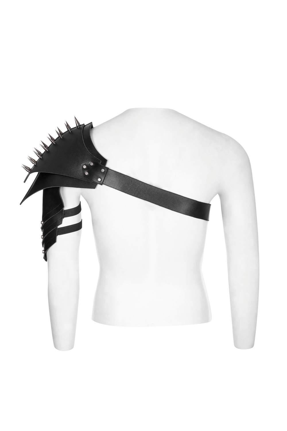 Metal-buckled Strap for Punk Armor with Spiked Shoulder