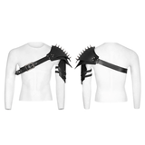 Metal-buckled Strap for Punk Armor with Spiked Shoulder