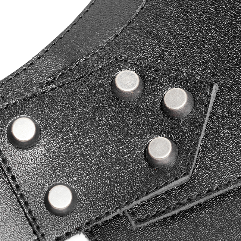 Metal-buckled Strap for Punk Armor with Spiked Shoulder