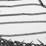 Metal Chain Harness with Rivet Accents for Bold Look