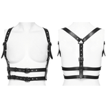 Modifiable Punk PU Leather Y-Shaped Shoulder Straps