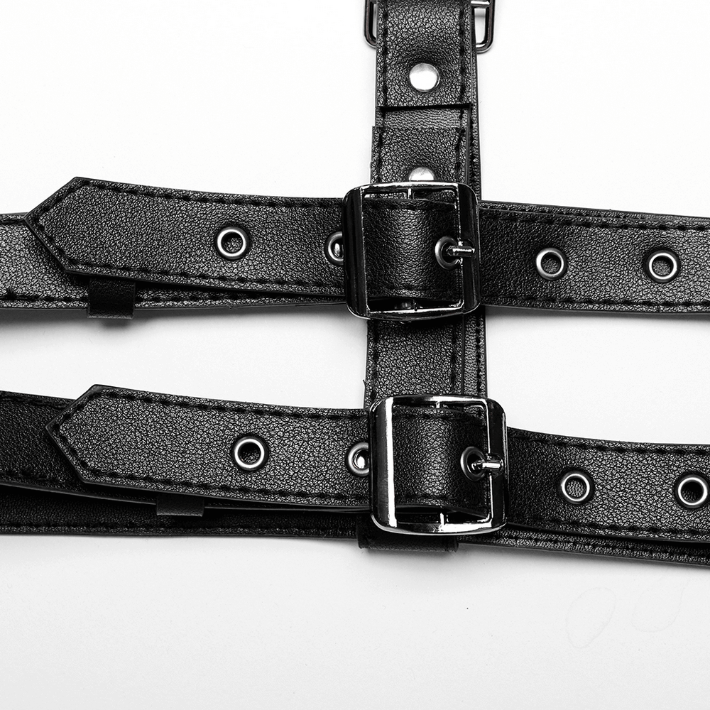 Modifiable Punk PU Leather Y-Shaped Shoulder Straps