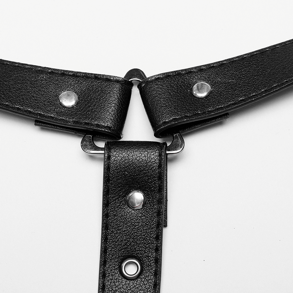 Modifiable Punk PU Leather Y-Shaped Shoulder Straps