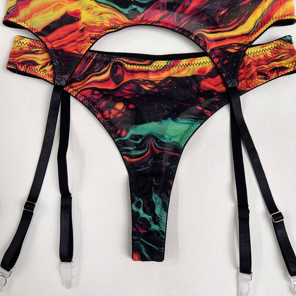 Multicolor Erotic Women's Lingerie / Sexy Female Bra Sets / Intimate Mesh Outfits - EVE's SECRETS