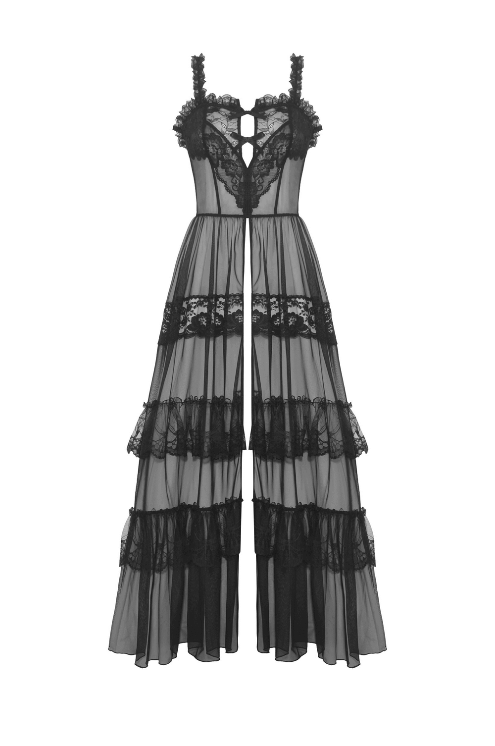 Mysterious and Romantic Lace Dress with Victorian Flair