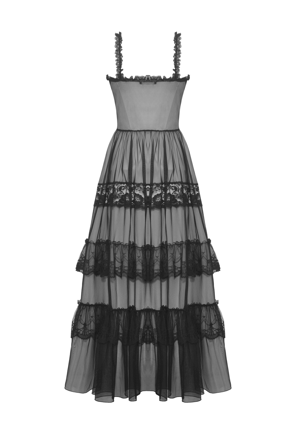 Mysterious and Romantic Lace Dress with Victorian Flair