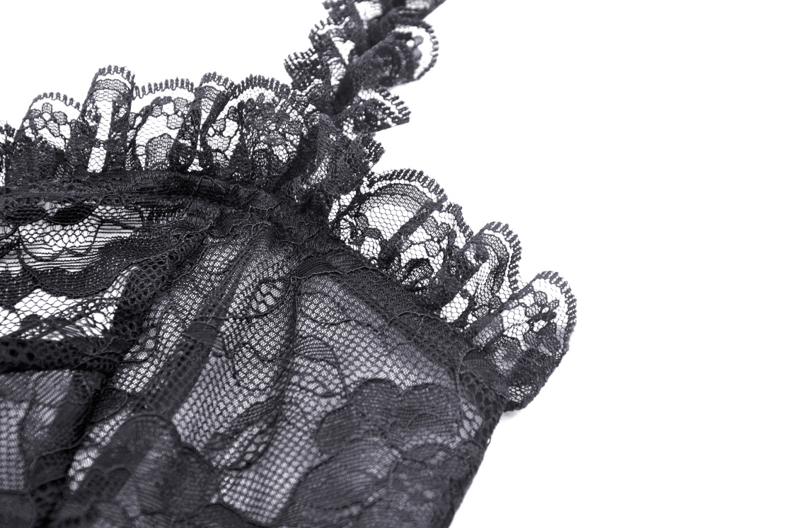 Mysterious and Romantic Lace Dress with Victorian Flair