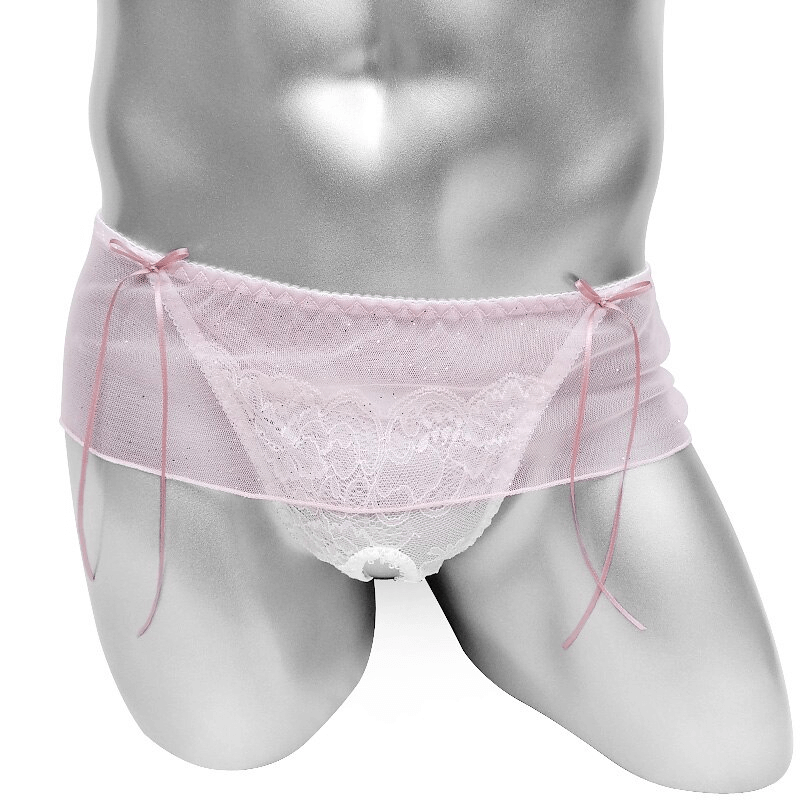 Open Crotch Panties For Men / Sexy See-Through Lingerie / Male Briefs with Low-Rise - EVE's SECRETS