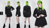 Opulent Velvet Gothic Women's Dress with Vine Cutout
