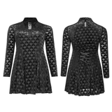 Opulent Velvet Gothic Women's Dress with Vine Cutout
