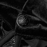 Opulent Velvet Gothic Women's Dress with Vine Cutout