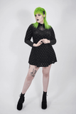 Opulent Velvet Gothic Women's Dress with Vine Cutout