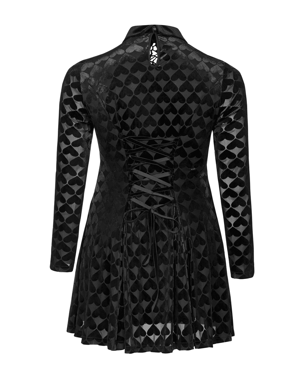 Opulent Velvet Gothic Women's Dress with Vine Cutout