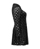 Opulent Velvet Gothic Women's Dress with Vine Cutout