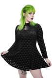 Opulent Velvet Gothic Women's Dress with Vine Cutout