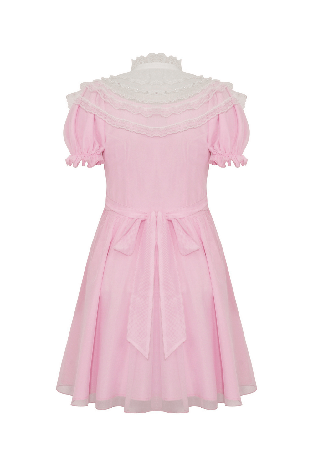 Pink Dress with Elegant Lace Details for Women
