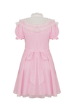 Pink Dress with Elegant Lace Details for Women