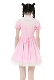 Pink Dress with Elegant Lace Details for Women