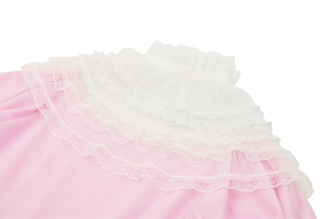 Pink Dress with Elegant Lace Details for Women