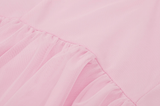 Pink Dress with Elegant Lace Details for Women