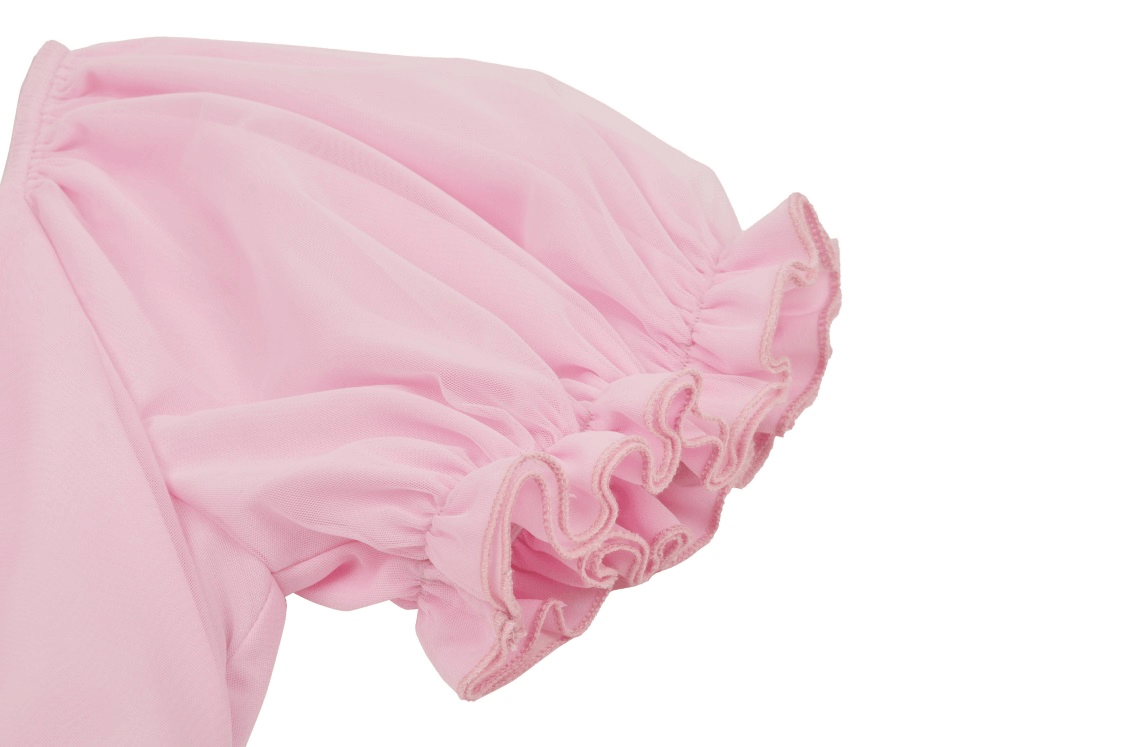 Pink Dress with Elegant Lace Details for Women