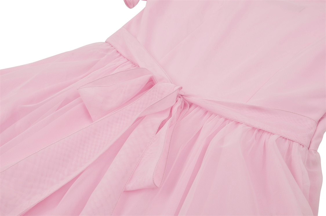 Pink Dress with Elegant Lace Details for Women